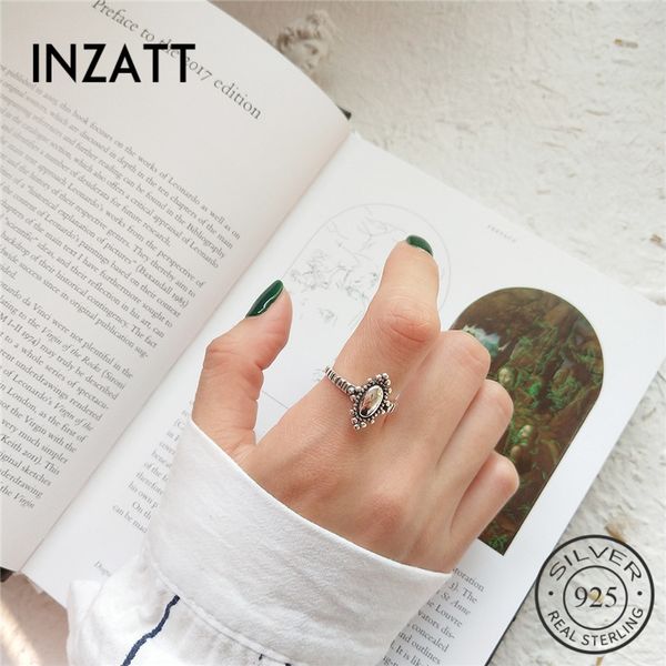 inzatt real 925 sterling silver vintage minimalist oval elegant mirror adjustable ring fine jewelry for fashion women party gift, Slivery;golden 
inzatt real 925 sterling silver vintage minimalist oval elegant mirror adjustable ring fine jewelry for fashion women party gift, Slivery;golden