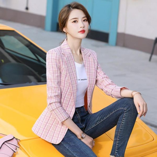 women's suits & blazers 2021 spring autumn women elegant long sleeve short work suit female solid color loose single button outwears a1, White;black
women's suits & blazers 2021 spring autumn women elegant long sleeve short work suit female solid color loose single button outwears a1, White;black
