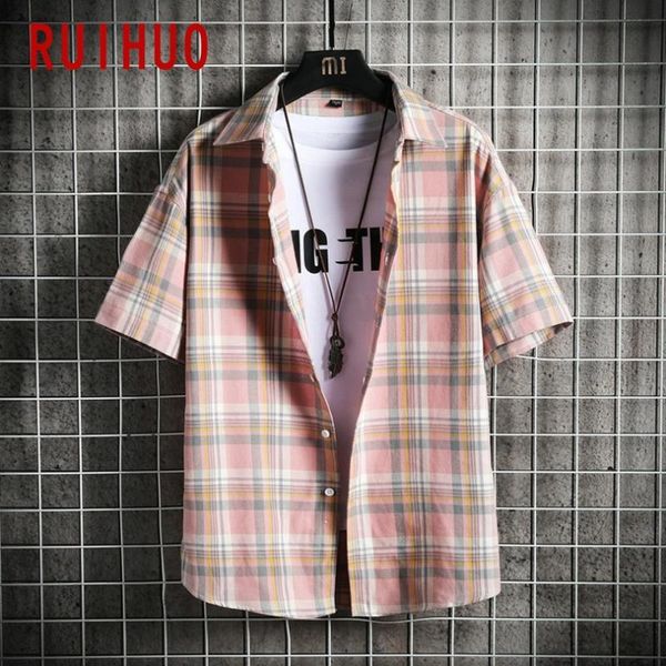ruihuo 2020 new spring plaid casual short sleeve shirt men slim fit cotton men shirt male clothing fashion brand plus size -5xl, White;black
ruihuo 2020 new spring plaid casual short sleeve shirt men slim fit cotton men shirt male clothing fashion brand plus size -5xl, White;black