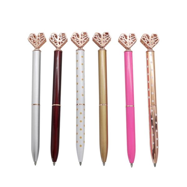 20 pcs hollow metal heart-shaped ballpoint pens black ink 0.7mm writing pen novelty office school stationery student supplies, Blue;orange
20 pcs hollow metal heart-shaped ballpoint pens black ink 0.7mm writing pen novelty office school stationery student supplies, Blue;orange