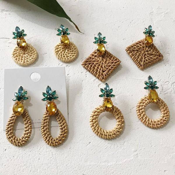 yimuba summer korean cute pineapple rhinestones earrings multiple oversize geometric bamboo woven rattan vine knit drop earrings, Silver
yimuba summer korean cute pineapple rhinestones earrings multiple oversize geometric bamboo woven rattan vine knit drop earrings, Silver