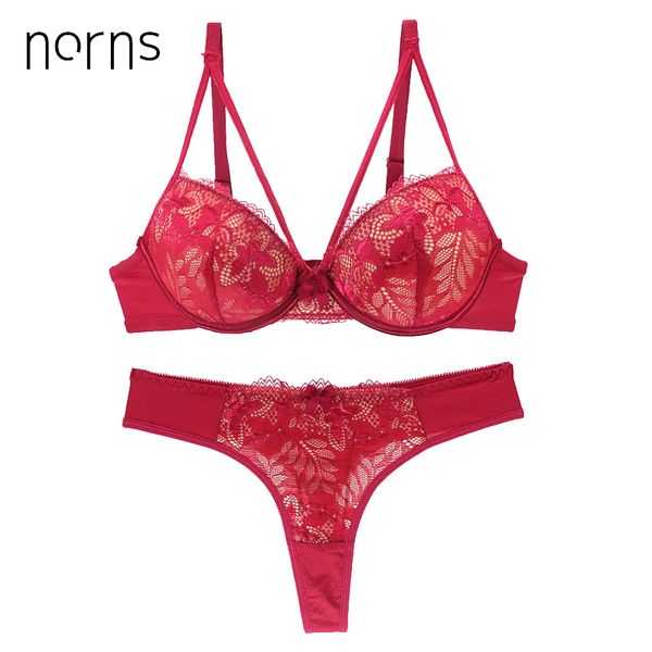 norns women lace underwear set plus size bra push up beautiful underwear transparent bra female bras intimate lingerie set, Red;black
norns women lace underwear set plus size bra push up beautiful underwear transparent bra female bras intimate lingerie set, Red;black