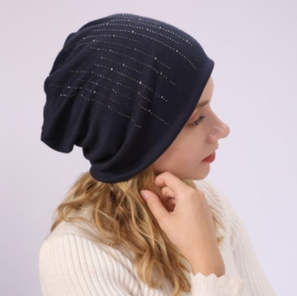 new european autumn and winter women's couple wool caps knitted double-layer cashmere drilling warm hats wholesales, Blue;gray
new european autumn and winter women's couple wool caps knitted double-layer cashmere drilling warm hats wholesales, Blue;gray