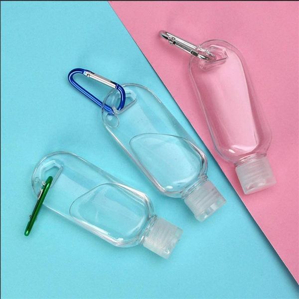 travel plastic clear keychain bottles leakproof empty containers flip cap 10pc #5/21