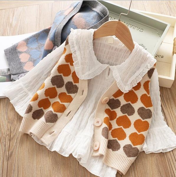 2019 new children baby cute love pattern knitting sweater vest, princess sweet sweaters 5 pieces/lot, wholesale, Blue
2019 new children baby cute love pattern knitting sweater vest, princess sweet sweaters 5 pieces/lot, wholesale, Blue