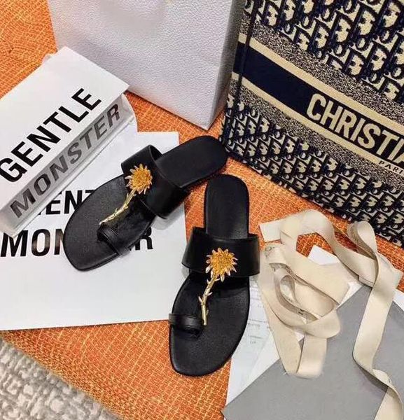 brand new d1or womens hardware rose slippers flat heels casual sandals genuine leather party outdoor flower shoes 35-41, Black
brand new d1or womens hardware rose slippers flat heels casual sandals genuine leather party outdoor flower shoes 35-41, Black