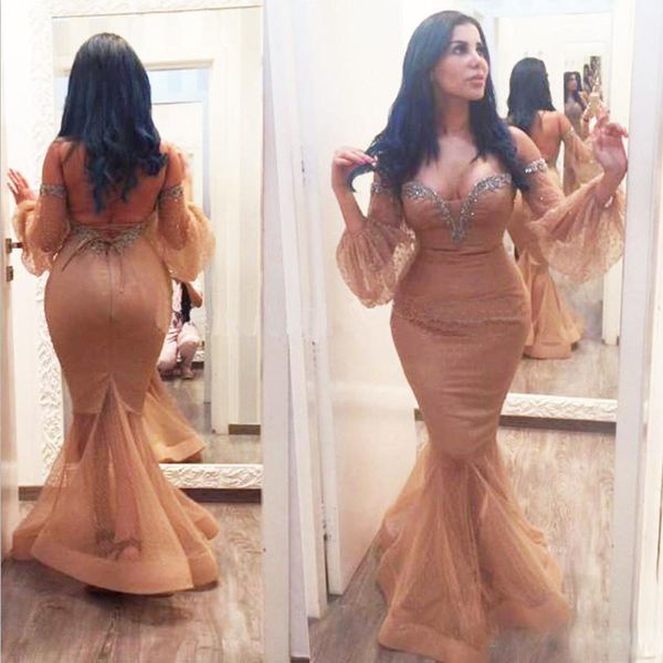 gold mermaid backless evening dresses with long sleeves beaded off shoulder plus size formal dress sequined floor length tulle prom gowns, Black;red
gold mermaid backless evening dresses with long sleeves beaded off shoulder plus size formal dress sequined floor length tulle prom gowns, Black;red