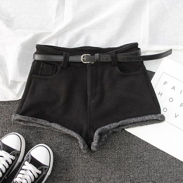women's shorts 100% cotton fashion super high waist female black college style crimping korean velvet denim f1115, White;black
women's shorts 100% cotton fashion super high waist female black college style crimping korean velvet denim f1115, White;black