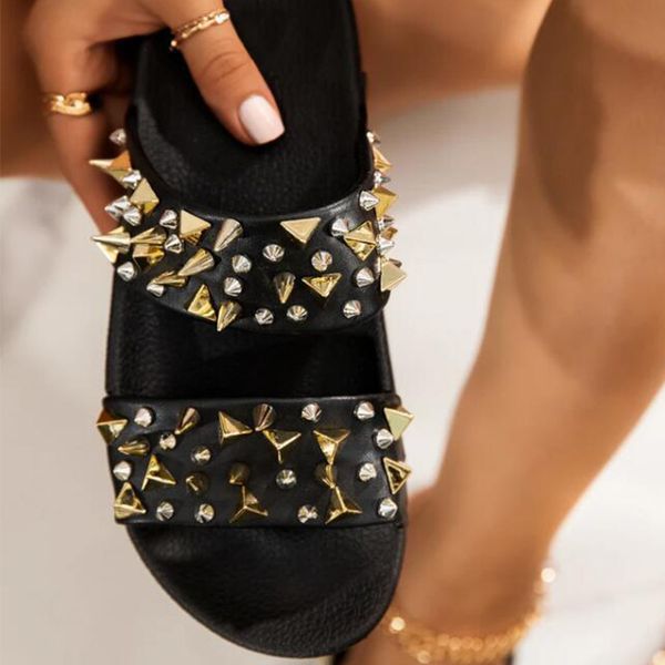 2020 new summer women slippers rivet flat beach slides shoes for woman platform outdoor flip flops females ladies slippers, Black
2020 new summer women slippers rivet flat beach slides shoes for woman platform outdoor flip flops females ladies slippers, Black