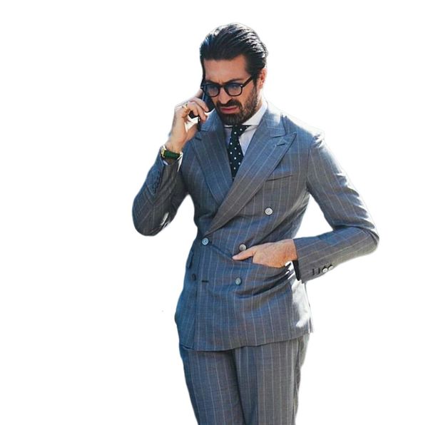 grey stripe mens suits for groom tuxedos 2020 peaked lapel slim fit blazer two piece jacket pants man tailor made clothing, Black;gray
grey stripe mens suits for groom tuxedos 2020 peaked lapel slim fit blazer two piece jacket pants man tailor made clothing, Black;gray