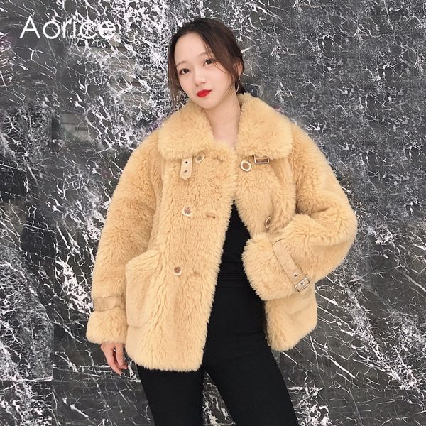 aorice tx107208 women winter new fabric real wool fur inside warm jacket coat lady classic coat jacket overcoat, Black
aorice tx107208 women winter new fabric real wool fur inside warm jacket coat lady classic coat jacket overcoat, Black