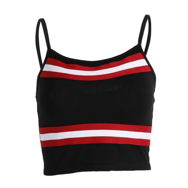 women 2019 fashion color block stripe knitted short summer camis casual spaghetti strap ribbed camisole female, White
women 2019 fashion color block stripe knitted short summer camis casual spaghetti strap ribbed camisole female, White