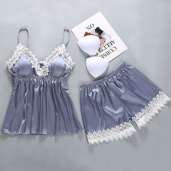 women lace silk pijamas satin pajamas set 2019 girls pink sleepwear soft pyjamas pjs lingerie femme nightdress nightwear, Blue;gray
women lace silk pijamas satin pajamas set 2019 girls pink sleepwear soft pyjamas pjs lingerie femme nightdress nightwear, Blue;gray