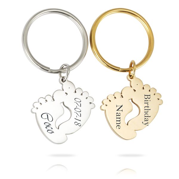 personalized customized names birthday baby feet keychains stainless steel cute feet key ring for kids birthday gifts, Silver
personalized customized names birthday baby feet keychains stainless steel cute feet key ring for kids birthday gifts, Silver