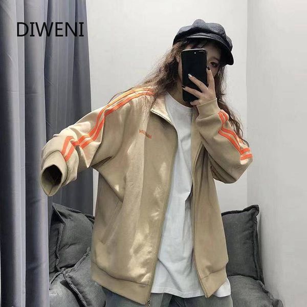2020 women spring autumn new fashion stand cotton jacket ladies korean loose jacket blue red stripe baseball uniform coat, Black
2020 women spring autumn new fashion stand cotton jacket ladies korean loose jacket blue red stripe baseball uniform coat, Black