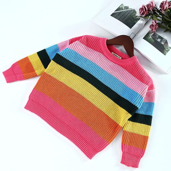 spring autumn baby girl sweaters striped rainbows long sleeve knitted pullovers children sweaters o neck clothing lz655, Blue
spring autumn baby girl sweaters striped rainbows long sleeve knitted pullovers children sweaters o neck clothing lz655, Blue