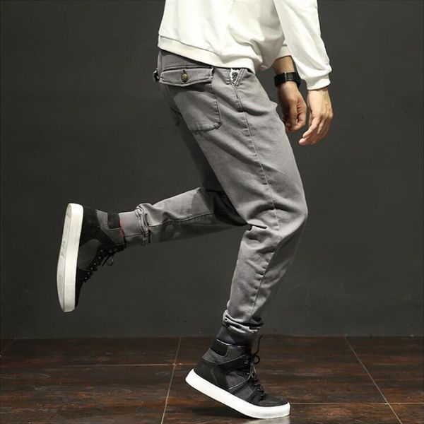 autumn fashion classical men jeans jogger pants gray color multi pockets cargo pants wild ankle banded long men, Blue
autumn fashion classical men jeans jogger pants gray color multi pockets cargo pants wild ankle banded long men, Blue