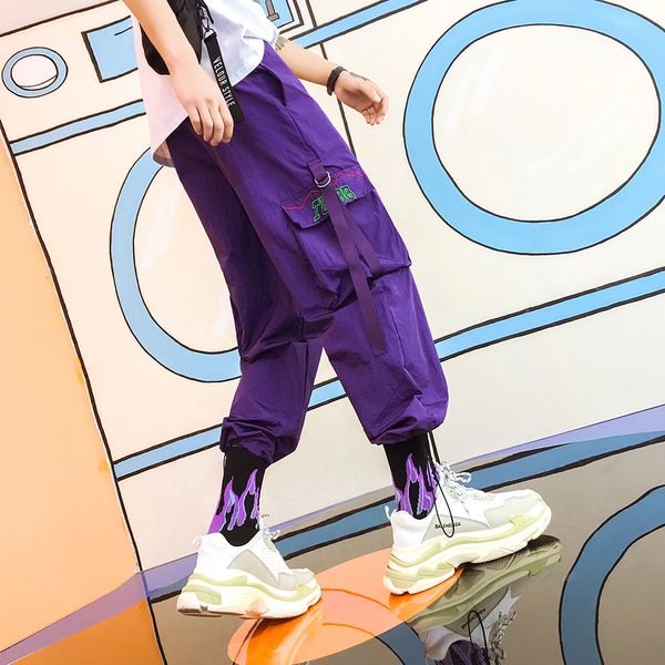 hip hop pants male korean version of the trend of casual overalls tide brand hiphop loose wide leg nine points beam foot pants, Black
hip hop pants male korean version of the trend of casual overalls tide brand hiphop loose wide leg nine points beam foot pants, Black