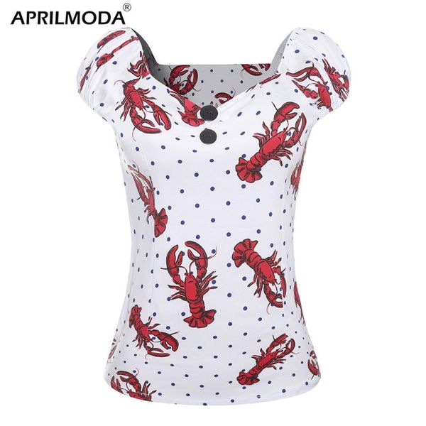 retro vintage 50s women shirt 2020 vintage fun lobster print and blouses shirt women's clothing plus size kawaii clothes, White
retro vintage 50s women shirt 2020 vintage fun lobster print and blouses shirt women's clothing plus size kawaii clothes, White