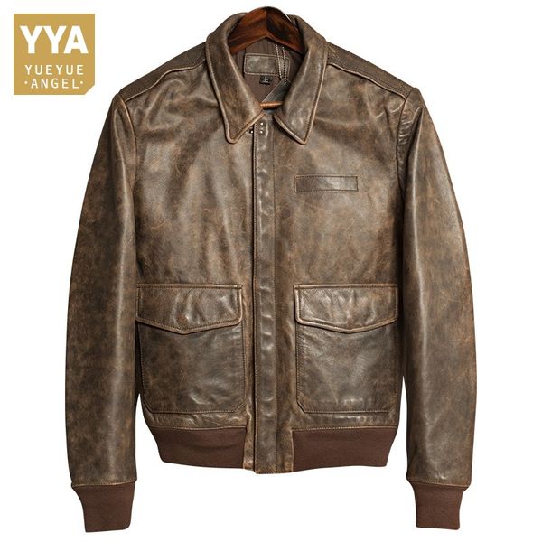 2019 new fashion mens moto biker natural leather coat turn dowm collar slim vintage cow sheepskin leather solid flight jacket, Black
2019 new fashion mens moto biker natural leather coat turn dowm collar slim vintage cow sheepskin leather solid flight jacket, Black