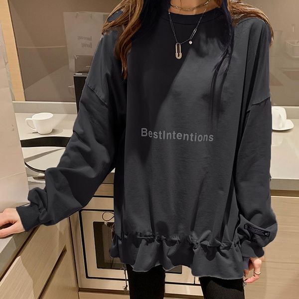 women hoodie female long sleeve korean version loose harajuku style girl autumn fall clothes school, Black
women hoodie female long sleeve korean version loose harajuku style girl autumn fall clothes school, Black