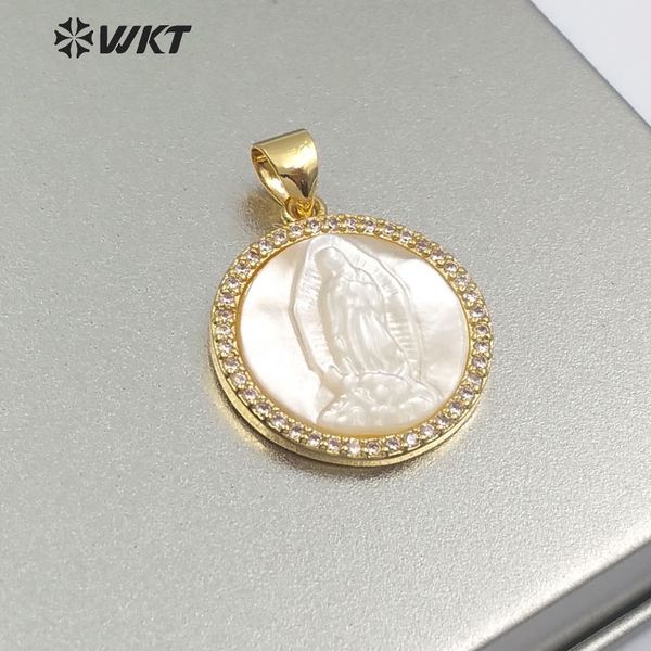 wt-mp112 virgin lady of guadalupe pendant natural white shell with dainty crave round medal women vogue cz pave pendant jewelry, Silver
wt-mp112 virgin lady of guadalupe pendant natural white shell with dainty crave round medal women vogue cz pave pendant jewelry, Silver