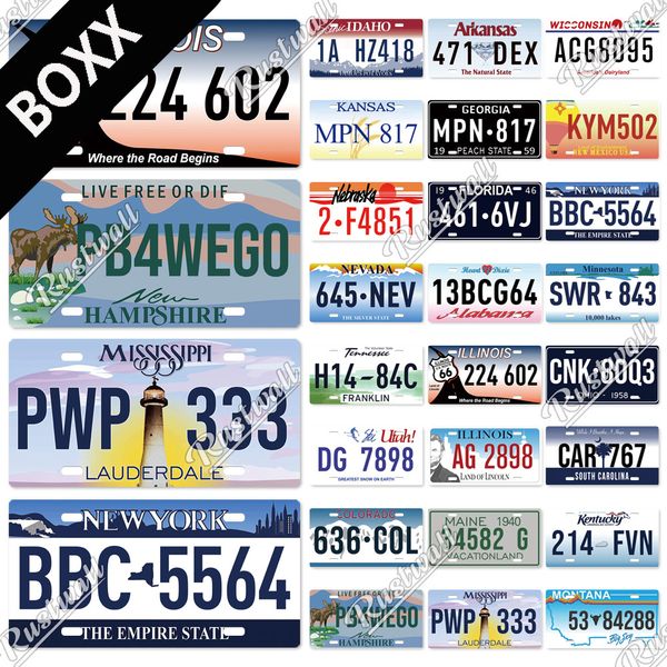 american states licenses plate car number tin sign plaque metal decorative plate for car living room home garage wall decor souvenir vintage
american states licenses plate car number tin sign plaque metal decorative plate for car living room home garage wall decor souvenir vintage