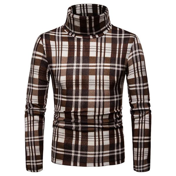 new winter men fashion plaid print high neck long sleeve jumper slim pullover top, White;black
new winter men fashion plaid print high neck long sleeve jumper slim pullover top, White;black