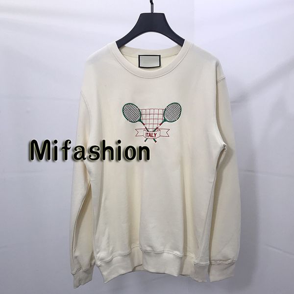 19ss Luxury Europe Italy Tennis Racket Embroidery Hoodie Women Men Sweatshirt Hoodies Hiphop Men Sweatshirt Pullover 
19ss Luxury Europe Italy Tennis Racket Embroidery Hoodie Women Men Sweatshirt Hoodies Hiphop Men Sweatshirt Pullover