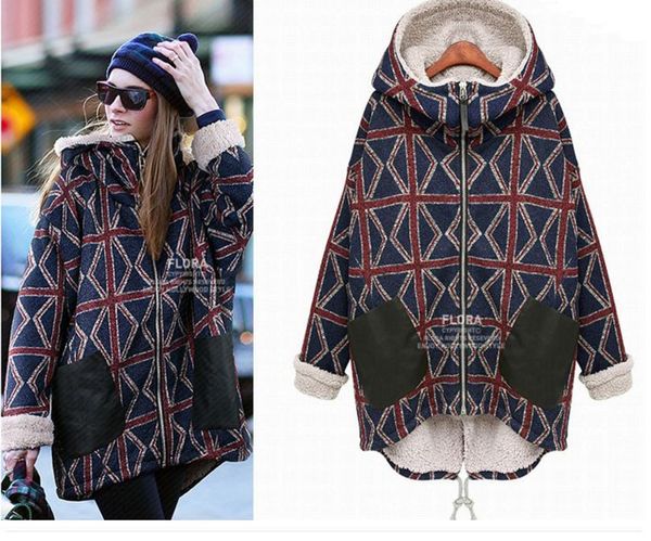 autumn and winter new style europe and america large size dress plus velvet warm cool star shaped plaid cotton-padded clothes la, Blue;black
autumn and winter new style europe and america large size dress plus velvet warm cool star shaped plaid cotton-padded clothes la, Blue;black