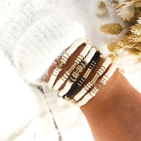 6mm bohemian vintage polymer clay charm bracelet for women handmade adjustable disc beads bracelet femme jewelry, Golden;silver
6mm bohemian vintage polymer clay charm bracelet for women handmade adjustable disc beads bracelet femme jewelry, Golden;silver