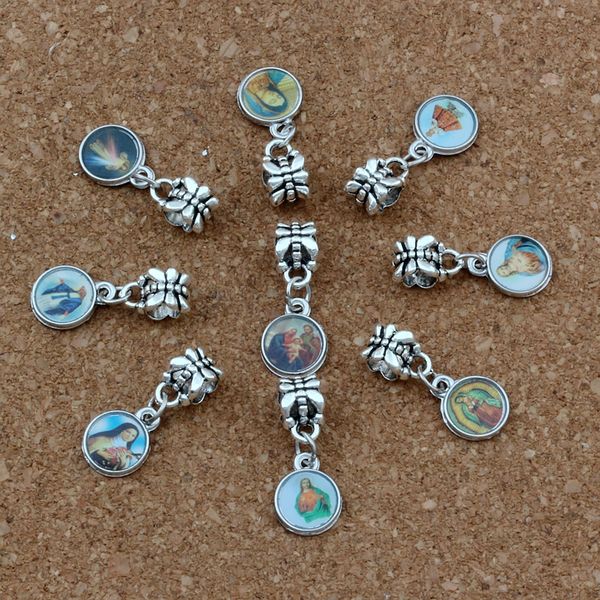 100pcs/lot dangle mixed catholic church medals saints cross charm beads fit european bracelets jewelry diy 10x25mm a-373a, Bronze;silver
100pcs/lot dangle mixed catholic church medals saints cross charm beads fit european bracelets jewelry diy 10x25mm a-373a, Bronze;silver