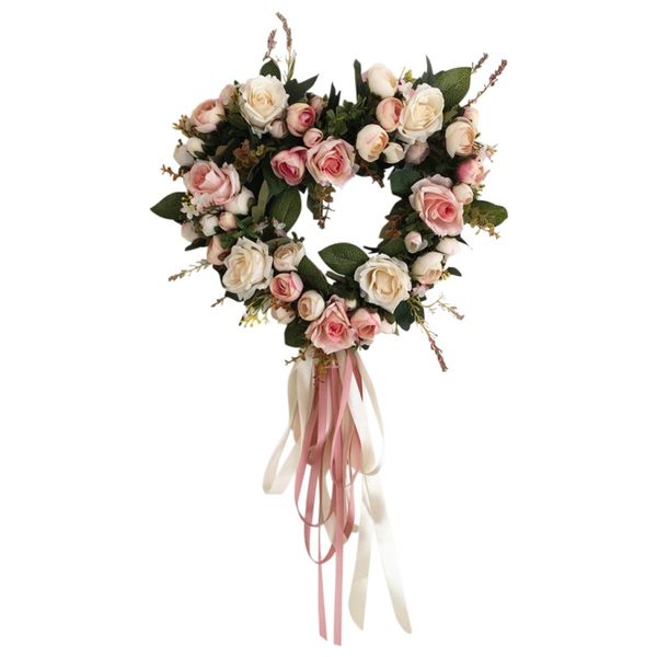 valentine's day simulation flower wreath round wreath with ribbon artificial rose hydrangea wedding party home decoration
valentine's day simulation flower wreath round wreath with ribbon artificial rose hydrangea wedding party home decoration