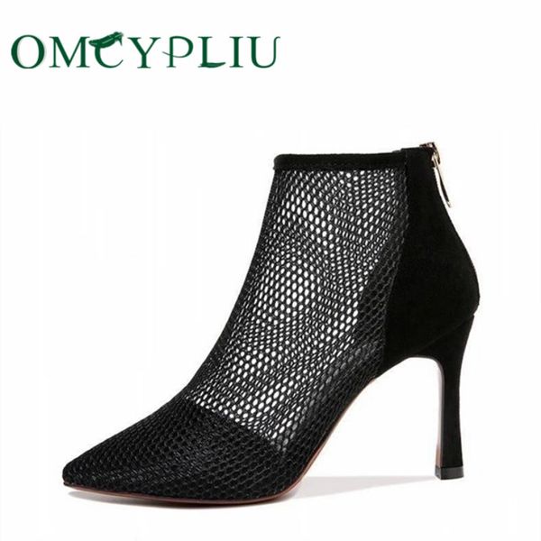 women ankle boots 2020 hollow high heels woman openwork sandals ladies shoes mesh boot female shoe botines mujer, Black
women ankle boots 2020 hollow high heels woman openwork sandals ladies shoes mesh boot female shoe botines mujer, Black