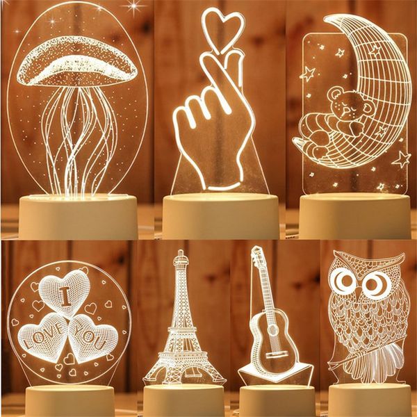 3D LED лампы Creative 3D LED Night Lights Новизна Иллюзия ночник 3D Illusion Настольная лампа для дома
3D LED лампы Creative 3D LED Night Lights Новизна Иллюзия ночник 3D Illusion Настольная лампа для дома