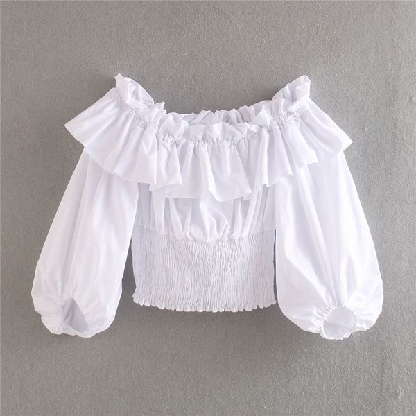 white pleated summer fashion poplin elastic short female 2020 womem fashion slash collar short puff sleeve shirts femme
white pleated summer fashion poplin elastic short female 2020 womem fashion slash collar short puff sleeve shirts femme