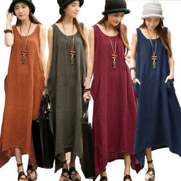 retro womens casual loose dress girl summer boho maxi dress evening club party beach dresses sundress lot plus size, Black;gray
retro womens casual loose dress girl summer boho maxi dress evening club party beach dresses sundress lot plus size, Black;gray