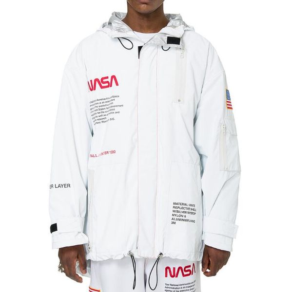 HERON PRESTON NASA High Tech Parka Men Reflective Windbreaker Black White Long Length Jacket Long Outerwear
HERON PRESTON NASA High Tech Parka Men Reflective Windbreaker Black White Long Length Jacket Long Outerwear