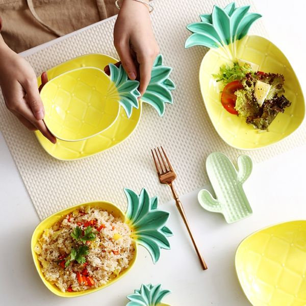 household novelty pineapple shape ceramic plate fruit dessert concise pastry plate snack bowl table storage tray
household novelty pineapple shape ceramic plate fruit dessert concise pastry plate snack bowl table storage tray