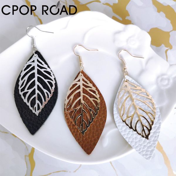 cpop cowhide leaf leather earrings for women metal leaf simple teardrop dangle earrings chic trendy female jewelry wholesale, Silver
cpop cowhide leaf leather earrings for women metal leaf simple teardrop dangle earrings chic trendy female jewelry wholesale, Silver