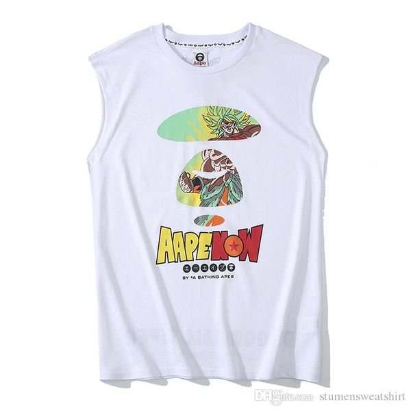19ss spring summer men vest tide brand aape t-shirt letters graffiti smiley dragon ball sleeveless street hip hop fashion vest, White;black
19ss spring summer men vest tide brand aape t-shirt letters graffiti smiley dragon ball sleeveless street hip hop fashion vest, White;black