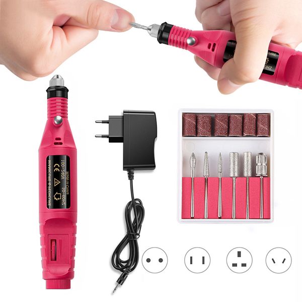 1 set power professional electric manicure machine pen pedicure nail file nail tools 6 bits drill drill machine equipment
1 set power professional electric manicure machine pen pedicure nail file nail tools 6 bits drill drill machine equipment