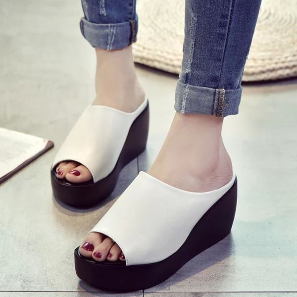 new summer women platform slippers chaussure femme ladies shoes women open toe thick wedges soft sole slippers shoes, Black
new summer women platform slippers chaussure femme ladies shoes women open toe thick wedges soft sole slippers shoes, Black