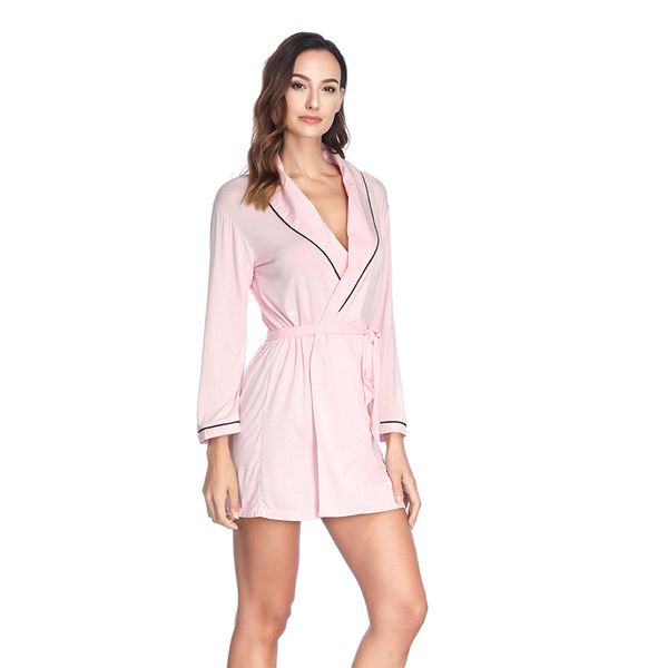 womens cuff stripe belt home nightgown v neck lapel nine points sleeve cardigan morning robe female pajamas, Black;red
womens cuff stripe belt home nightgown v neck lapel nine points sleeve cardigan morning robe female pajamas, Black;red