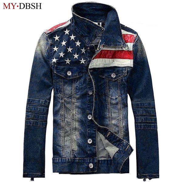 2019 new button american flag jeans jacket vintage denim jackets patchwork leather jeans coat slim stylish long sleeve jacket, Black;brown
2019 new button american flag jeans jacket vintage denim jackets patchwork leather jeans coat slim stylish long sleeve jacket, Black;brown