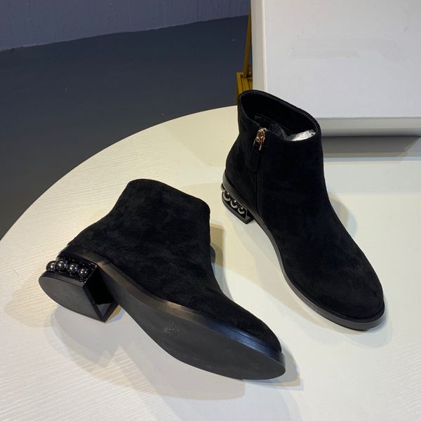 new color matching round head women plus velvet cotton boots female martin casual wild non-slip women's booties, Black
new color matching round head women plus velvet cotton boots female martin casual wild non-slip women's booties, Black