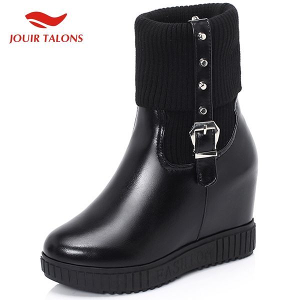 jouir talons new big size 43 wedge high heels ankle boots woman shoes slip on platform add fur autumn shoes women boots, Black
jouir talons new big size 43 wedge high heels ankle boots woman shoes slip on platform add fur autumn shoes women boots, Black