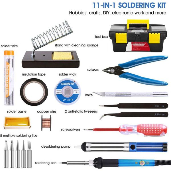 soldering iron kit electronics 60w eu us au uk adjustable temperature soldering iron 5pcs solder tips in portable toolbox
soldering iron kit electronics 60w eu us au uk adjustable temperature soldering iron 5pcs solder tips in portable toolbox