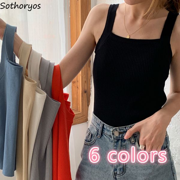 tanks women summer knitted sleeveless tees womens basic all-match simple daily streetwear chic ins camisoles ulzzang, White
tanks women summer knitted sleeveless tees womens basic all-match simple daily streetwear chic ins camisoles ulzzang, White