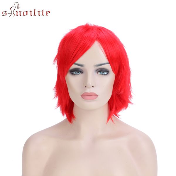 s-noilite 12" layer cosplay wig short wigs synthetic hair wigs fake hair brown purple white pink wig for women men, Black
s-noilite 12" layer cosplay wig short wigs synthetic hair wigs fake hair brown purple white pink wig for women men, Black
